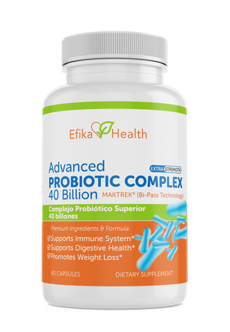 Complejo Probiótico Superior 40 billones. Detalla 4 cepas y 40 Billion CFU.